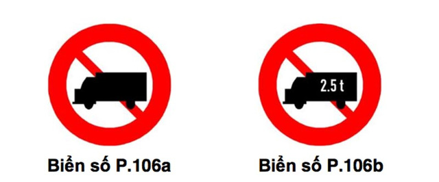 biển báo cấm xe tải